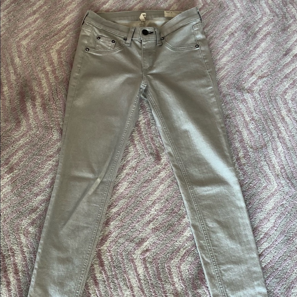 Rag and Bone skinny metallic jeans size 24. Price $45